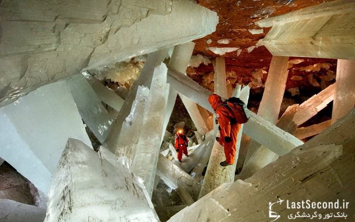 غار عظیم کریستال در کویر مکزیک 